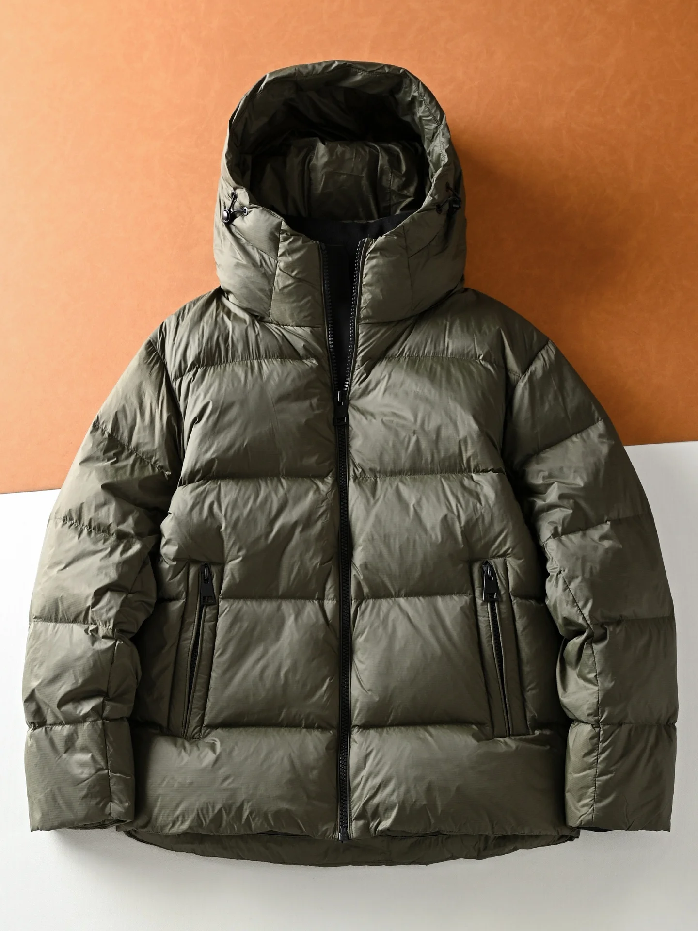 

Men's High-loft Faionable Warm Hooded Du down Jaet Coat 90% Du Feather Bread Sle Outerwear Thiened Autumn Winter ...