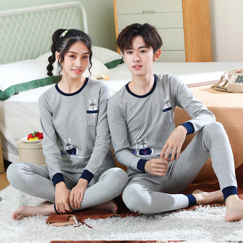 Children's  cotton thermal underwear set girls' pajamas teenagers' Long Johns Boys' middle school students fall and winter