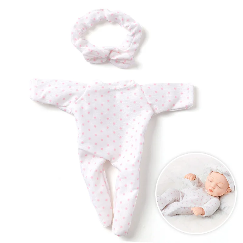 7 Zoll 18 cm realistische Mini-Puppenkleidung, kleine Vinyl-Anziehkleidung für wiedergeborene Puppen