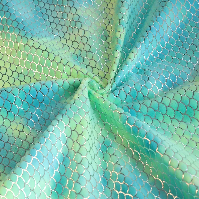 Tie-Dye Warm Super Soft Bronzing Hot Fish Scale Velvet Fabric, Home Clothes Clothing Velvet Fabric