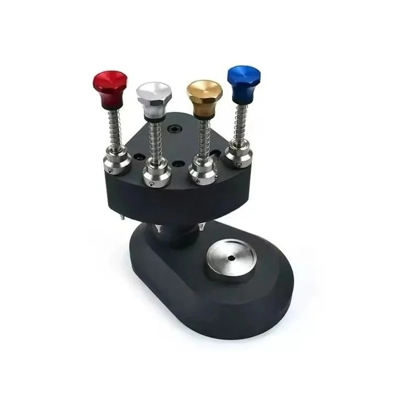 High Precision Watch Hand Pressing Tool with 4-Spoke Metal Nozzle, Central Axis Alignment for Watch Assembly & Repair