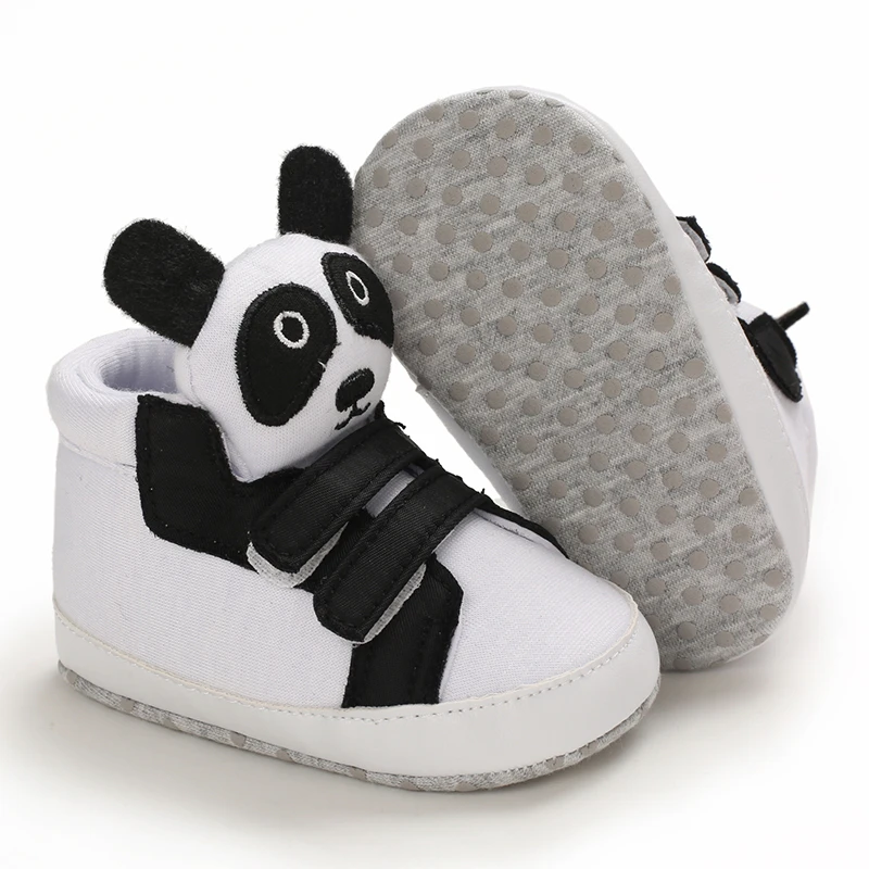 Newborn Boys High Top Fashion Sneakers Boys Girls Cartoon Casual Soft Cloth Bottom Non-Slip First Walkering Shoes