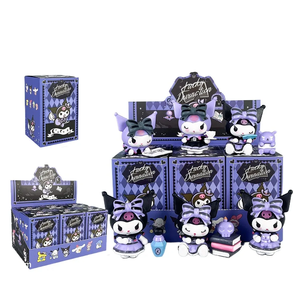 

Sanrio Kuromi Lucky Divination Series Action Figure Anime Blind Box Doll Toy Christmas Collection Surprise Gifts for Children