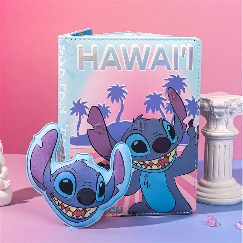 New Disney Stitch A5 Notebook High Value Color Page Student Stress Relief Notepad Kawaii Cartoon Learning Stationery Kids Gifts