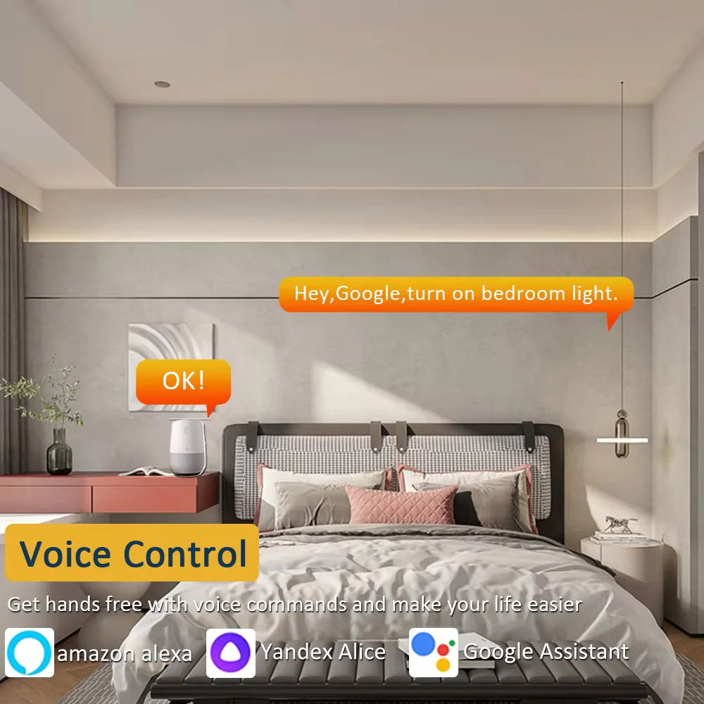 Tuya WiFi وحدة تحكم ذكية لون واحد Led تحكم DC12V 24VLED قطاع ضوء عكس الضوء LED باهتة العمل مع أليكسا جوجل المنزل #4