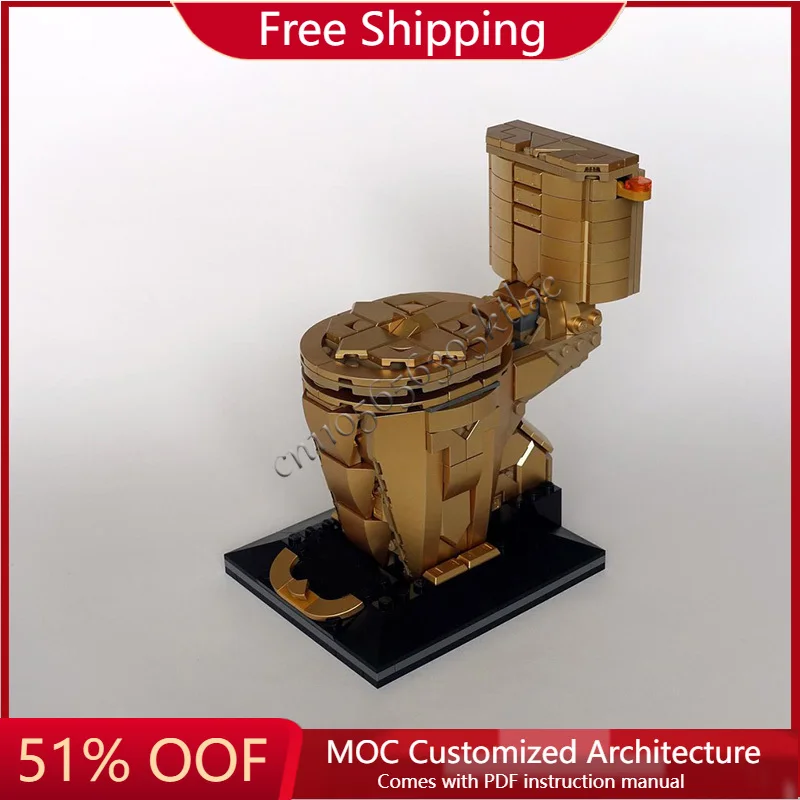 

New 420 Parts MOC Creative Handsome Toilets Building Blocks Model Children DIY Assembly boys Toys Christmas And Birthday Gifts