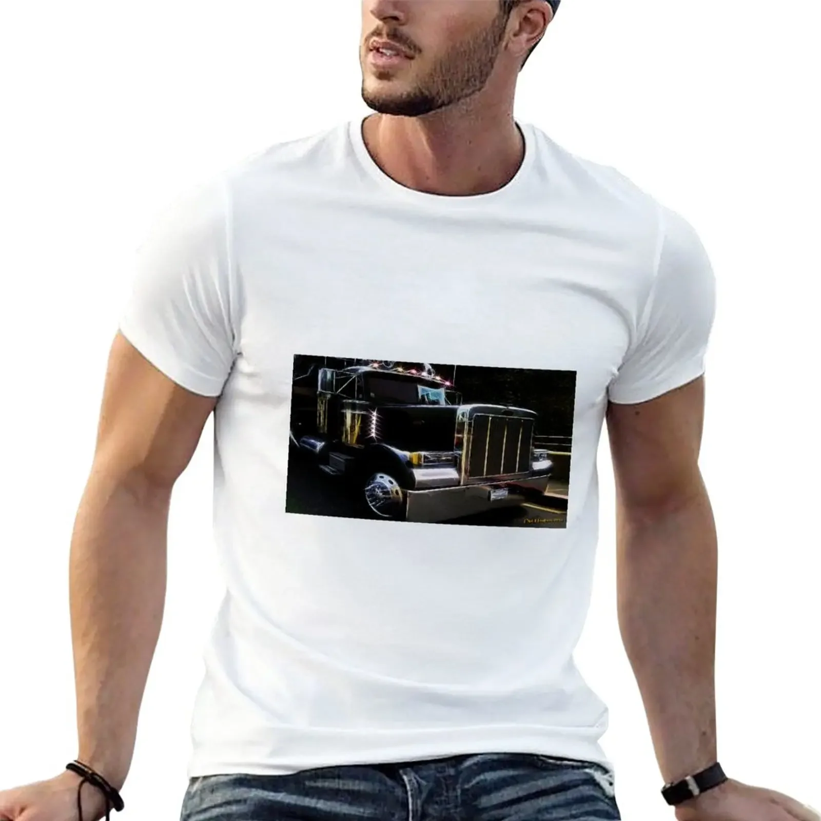 Model 359 Peterbilt Extended Hood T-Shirt aesthetic clothes graphics plain black t shirts men