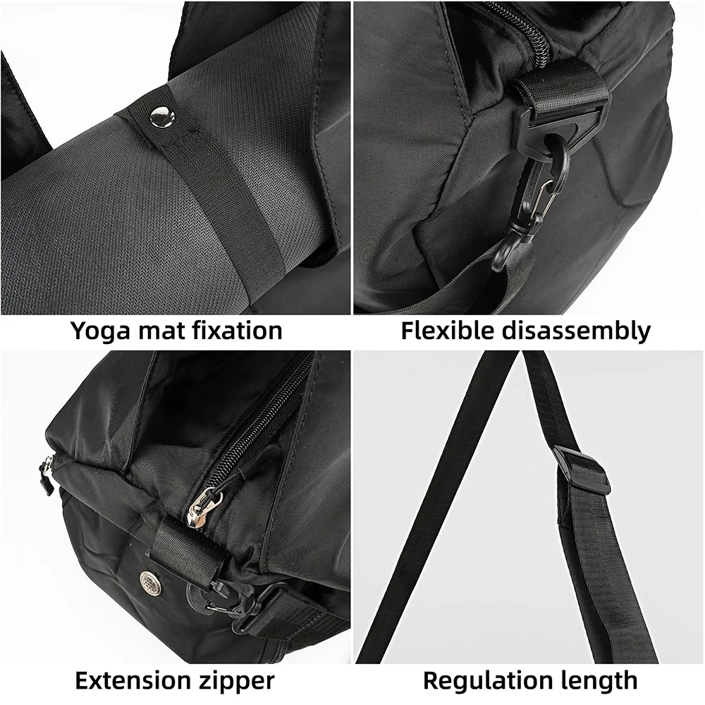 Luxury Yoga Mat Bag Gym Fitness Handbags for Women Men Training Sac De Large Capacity Sport Travel Gymtas Nylon Outdoor Sports image 5