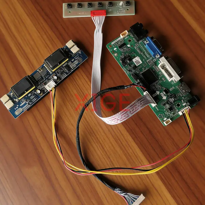 

Плата контроллера ЖК-дисплея для CLAA150XP07FQ CLAA150XP03 HT15X14 M150X3 4-CCFL VGA+DVI+HDMI 1024*768 1024x768 20-контактный LVDS комплект для самостоятельной сборки