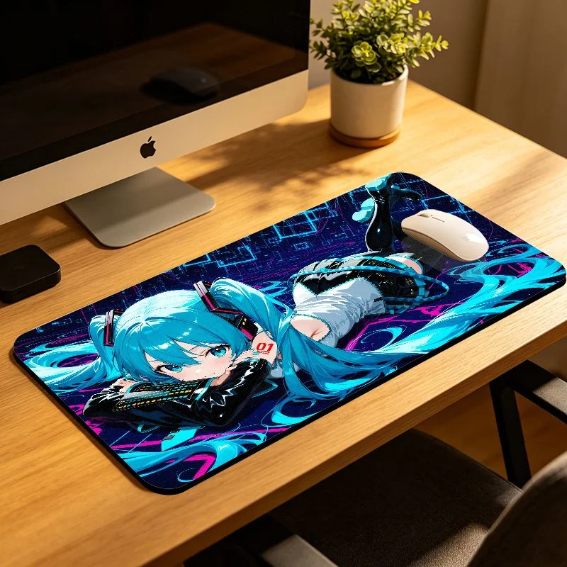 Alfombrilla de Ratón para Juegos Estilo Nendoroid VIKAMA, Alfombrilla Decorativa para Escritorio, para Computadora Portátil, PC de Oficina, Decoración para Configuración de Juegos