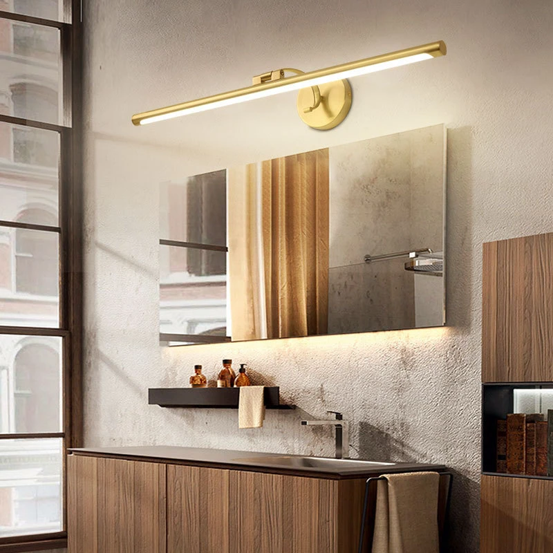 All-copper Bathroom Vanity Mirror Lights LED Bathroom Dressing Table Mirror Cabinet Lamp Bathroom Mirror Light Wall Light view 3