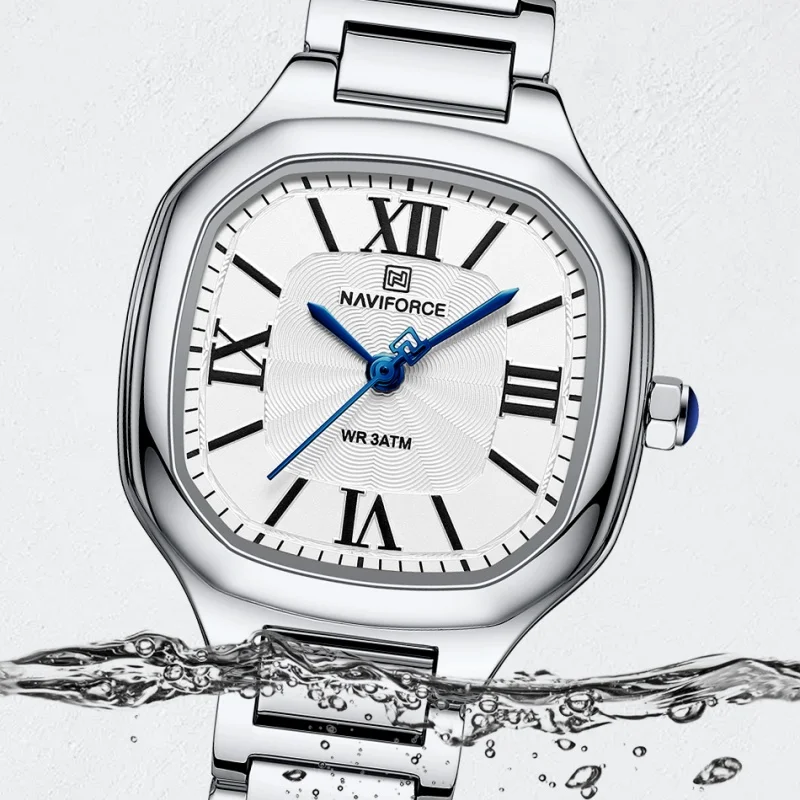 NAVIFORCE New Women's Watch Quartz Waterproof Stainless Steel Casual Fashion Business Elegant Ladies Wristwatch Relogio Feminino