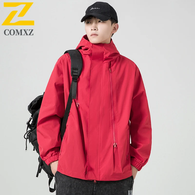 

EiAO Jacket Trendy Couple's Outdoor Waterproof Windproof Workwear Zip-Up Techwear for Hiking Camping Fishing Street Style 2025
