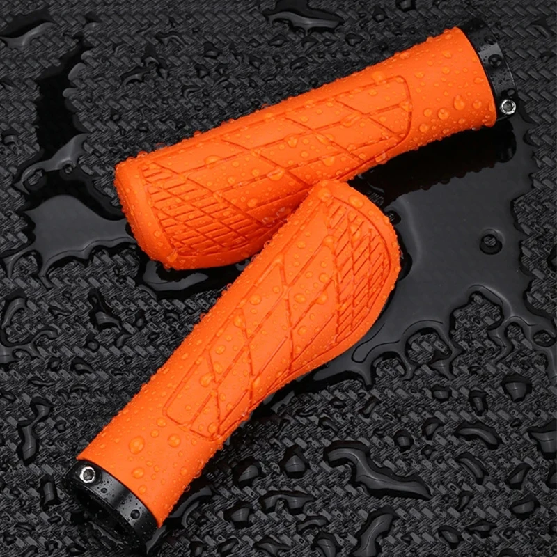 Anti Slip Rubber Bicycle Handlebar Grips Shock-absorbing Mountain BikeHandle Cover Alloy Lockable MTB Cuffs Cycling Accessories