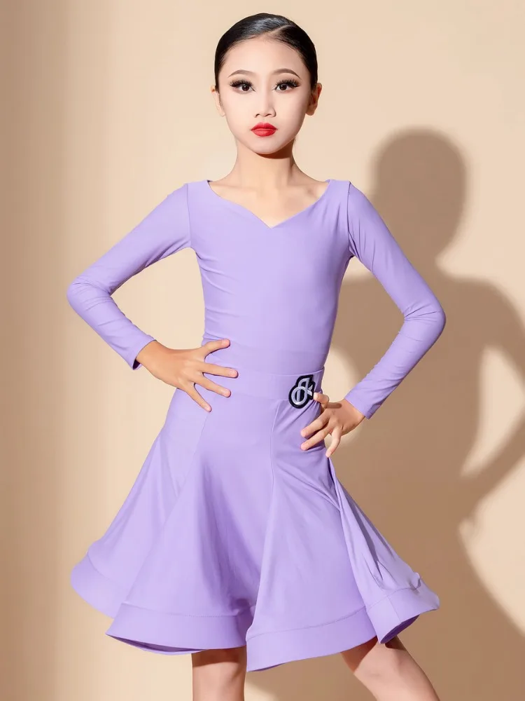 

Latin dance competition uniform for girls, new 2024 standard dress, children's professional grading competition uniform