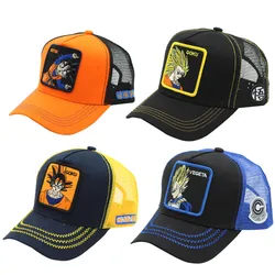 New Brand Anime DRAGON BALL Z Snapback Cap Cotton Baseball Cap Son Goku Vegeta Frieza Trunks Men Women Hip Hop Hat Cosplay