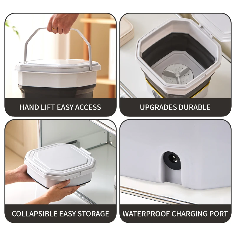 Prezzo di fabbrica della mini lavatrice semiautomatica portatile per uso domestico all'aperto in hotel Fonte di alimentazione elettrica