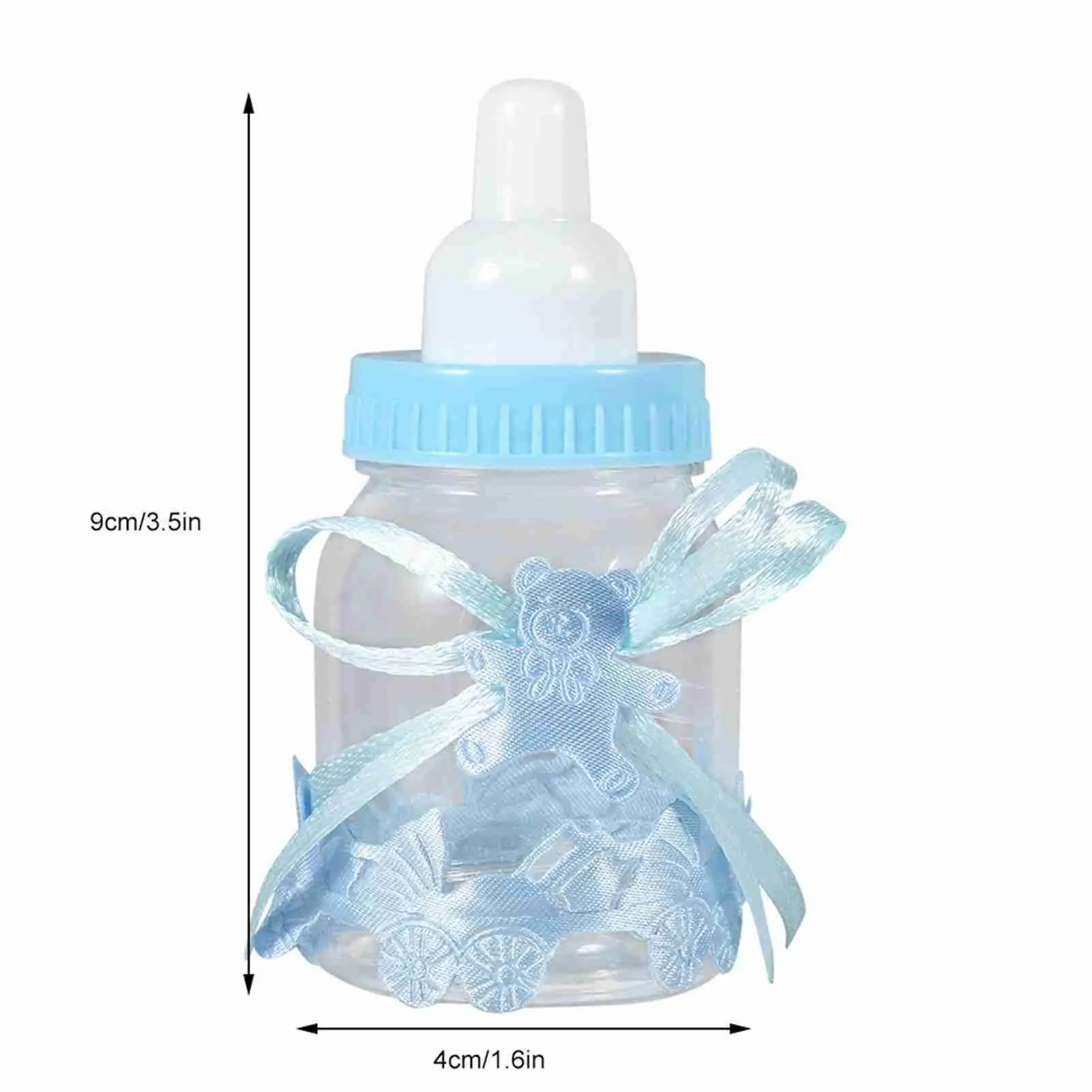 12 PCS Baby Shower Decorations - Boy & Girl Candy Bottle Favors for Baptism, Xmas, Halloween Party Gift Boxes