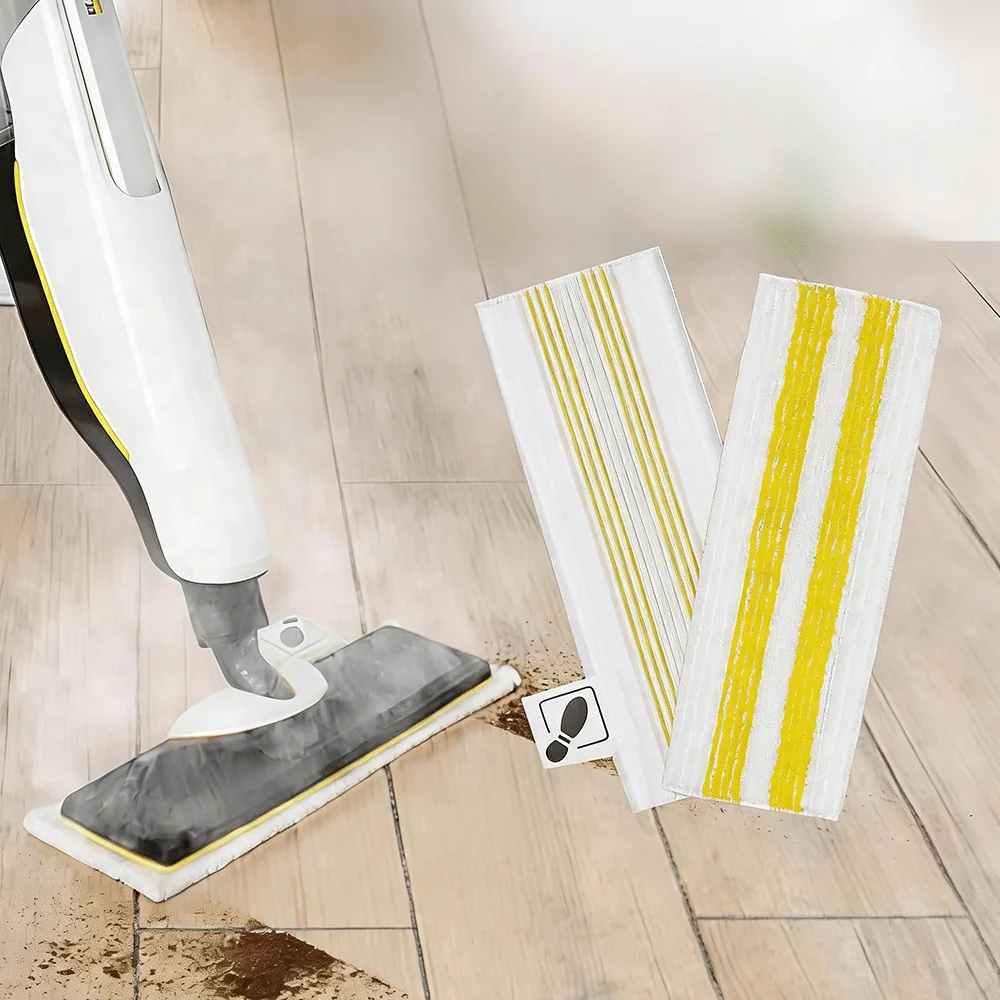 Części zamienne do odkurzaczy parowych i mopów parowych, zestaw ściereczek zamiennych kompatybilny z Karcher EasyFix SC1 SC2 SC3 SC4 SC5, 10 sztuk, w tym 6 ściereczek do dysz podłogowych i 4 osłony