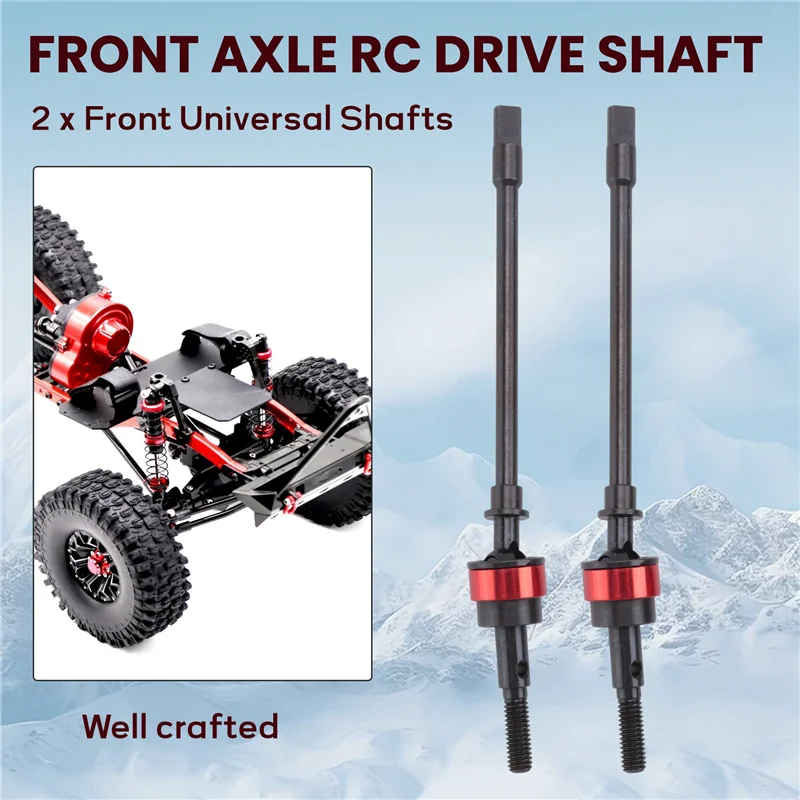 Para wałów napędowych ze stali nierdzewnej A45F-1, osi przedniej, części RC do Axial Scx10 Crawler RC Car