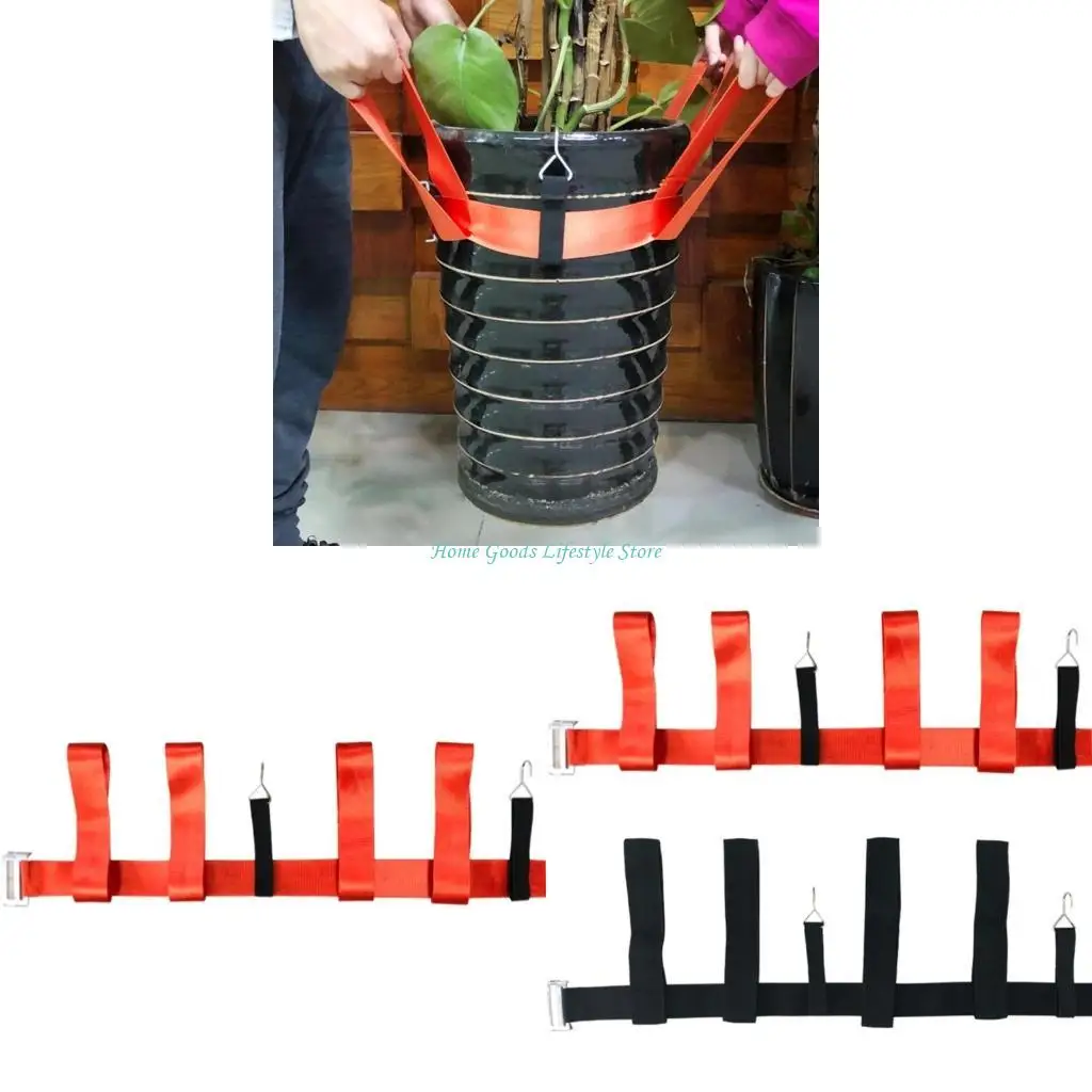 

E74E Potted Plant Mover Adjustable Lifting Strap for Easy Transport of Heavy Yard Items like Planter and Rock