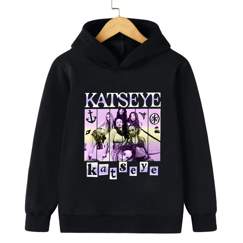 Girl Group KATSEYE Hoodie Mädchen Jungen Trainingsanzüge Kapuzenpullover Herbst Langarm Pullover Katseye Kpop Kinder Freizeitoberteile – Detail 3