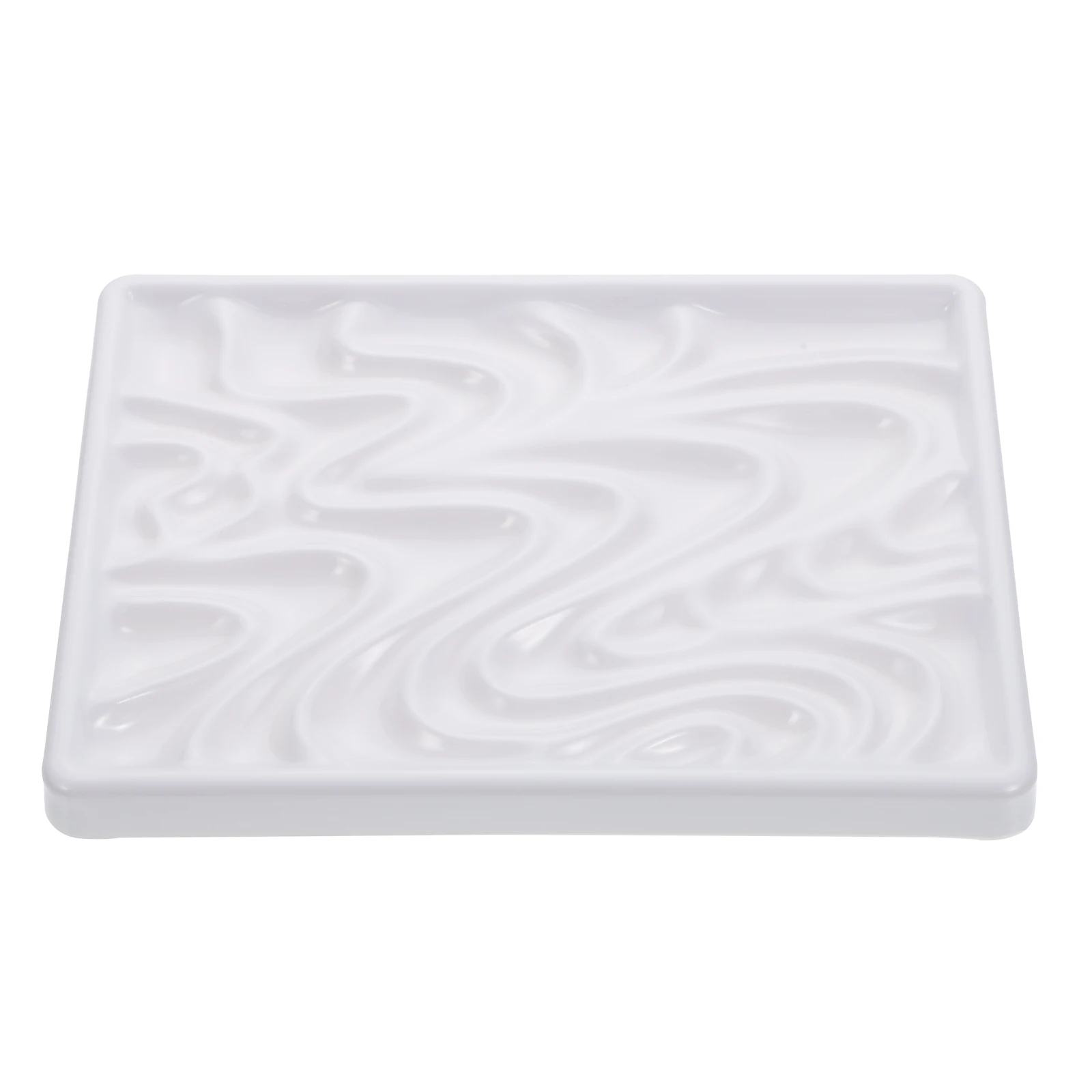 

Paint Tray Wave Design Multi Holes Color Mixing Board Lightweight Portable For Watercolor Oil Gouache Pigment Easy Cleaning Art