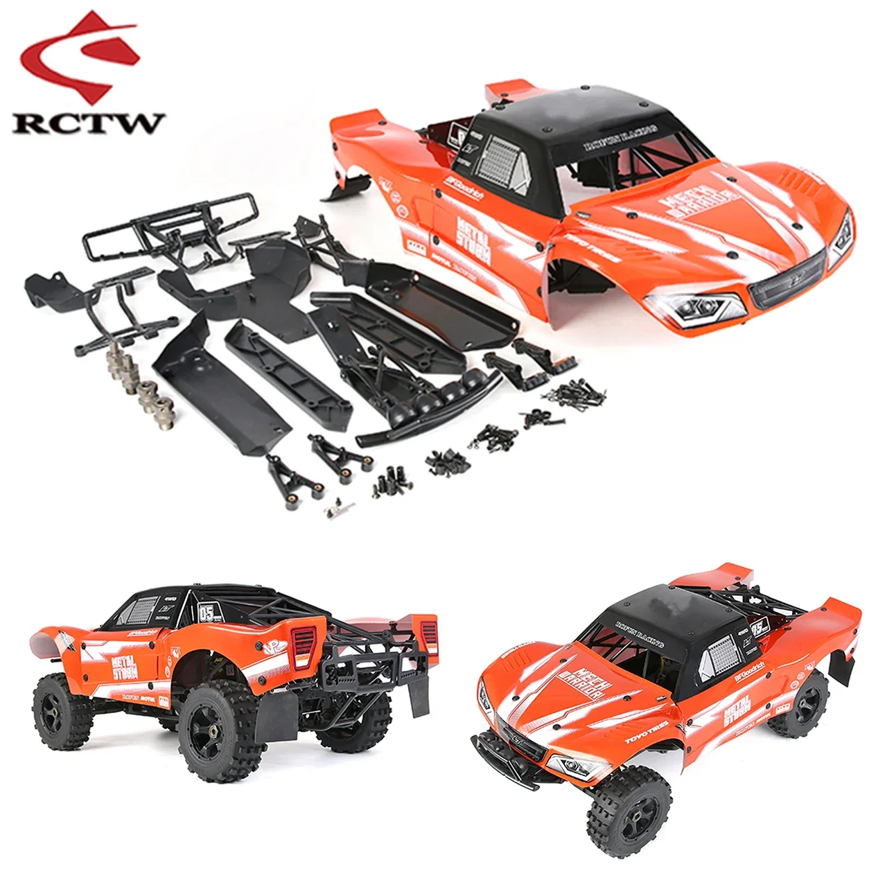 Roll Cage Conversion Kit with Body Car Shell for 1/5 Rc Hpi Rofun Baha King Motor Rovan Baja 5B Modified LT Truck Spare Parts