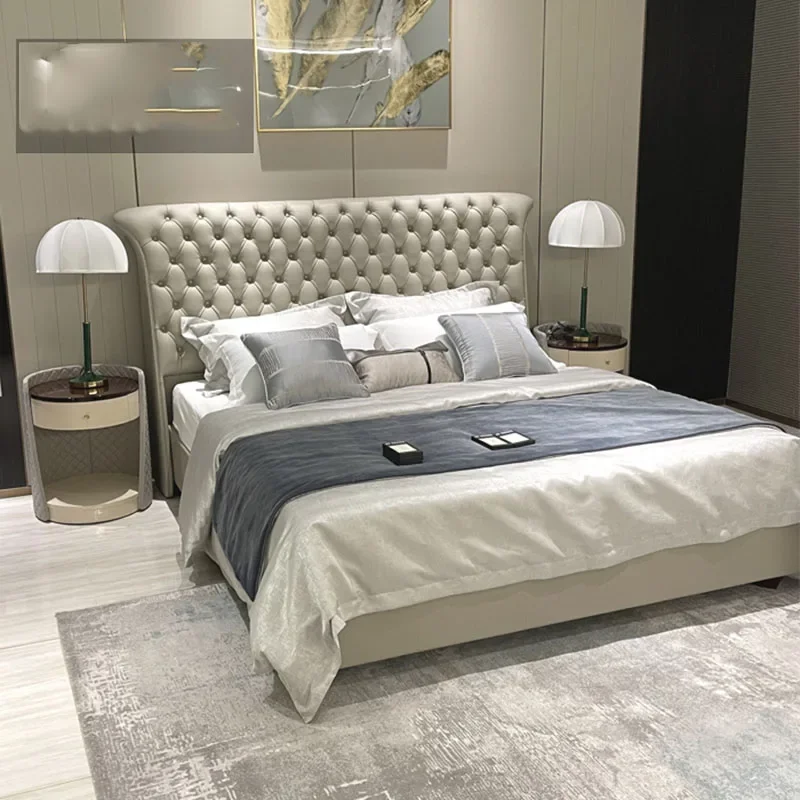 

Деревянная двуспальная кровать Kawaii для спальни, королевы, элитные европейские роскошные двуспальные кровати, современная мягкая двуспальная кровать для двоих, мебель Camas De Casal