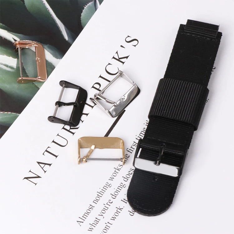 Stainless Steel Watch Strap Buckle Silver Gold Black Polished Metal Watchband Pin Clasp 12 14 16 18mm 20mm 22mm 24mm Accessories