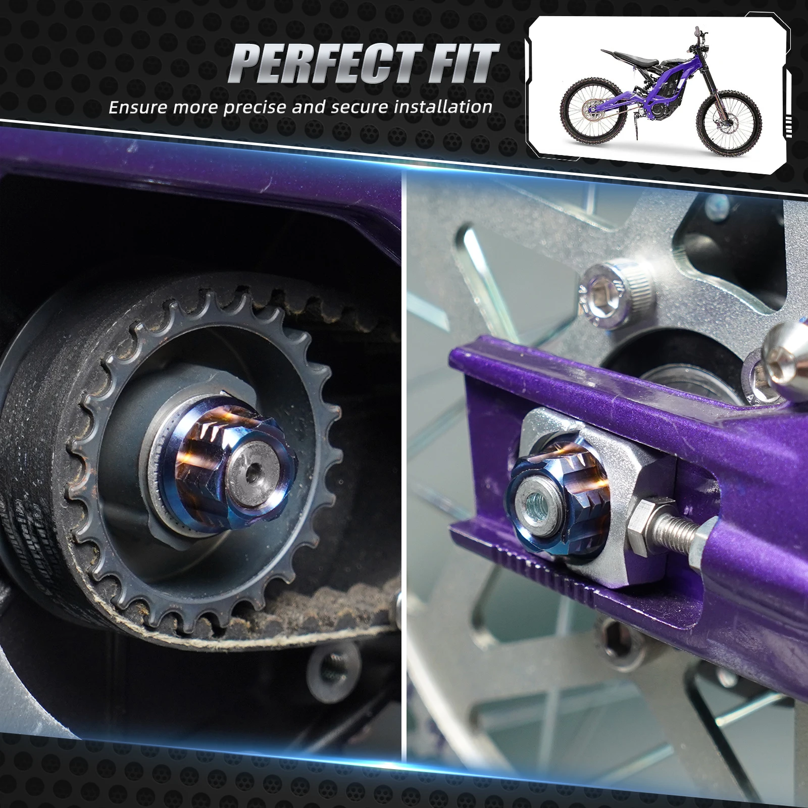 NICECNC Primary Belt Pulley Nut Screw Motor Belt Pulley Cover Protector For Sur-ron Surron Light Bee X S L1E Segway X160 X260