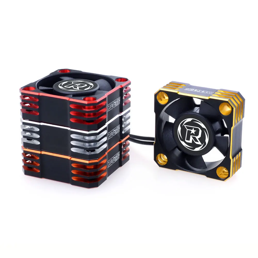 ROCKET-RC 30mm Metal Cooling Fan With Heatsink Holder Cover 28000RPM for 1/8 1/10 RC Car 540 550 3650 3660 3670 Motor RC Parts