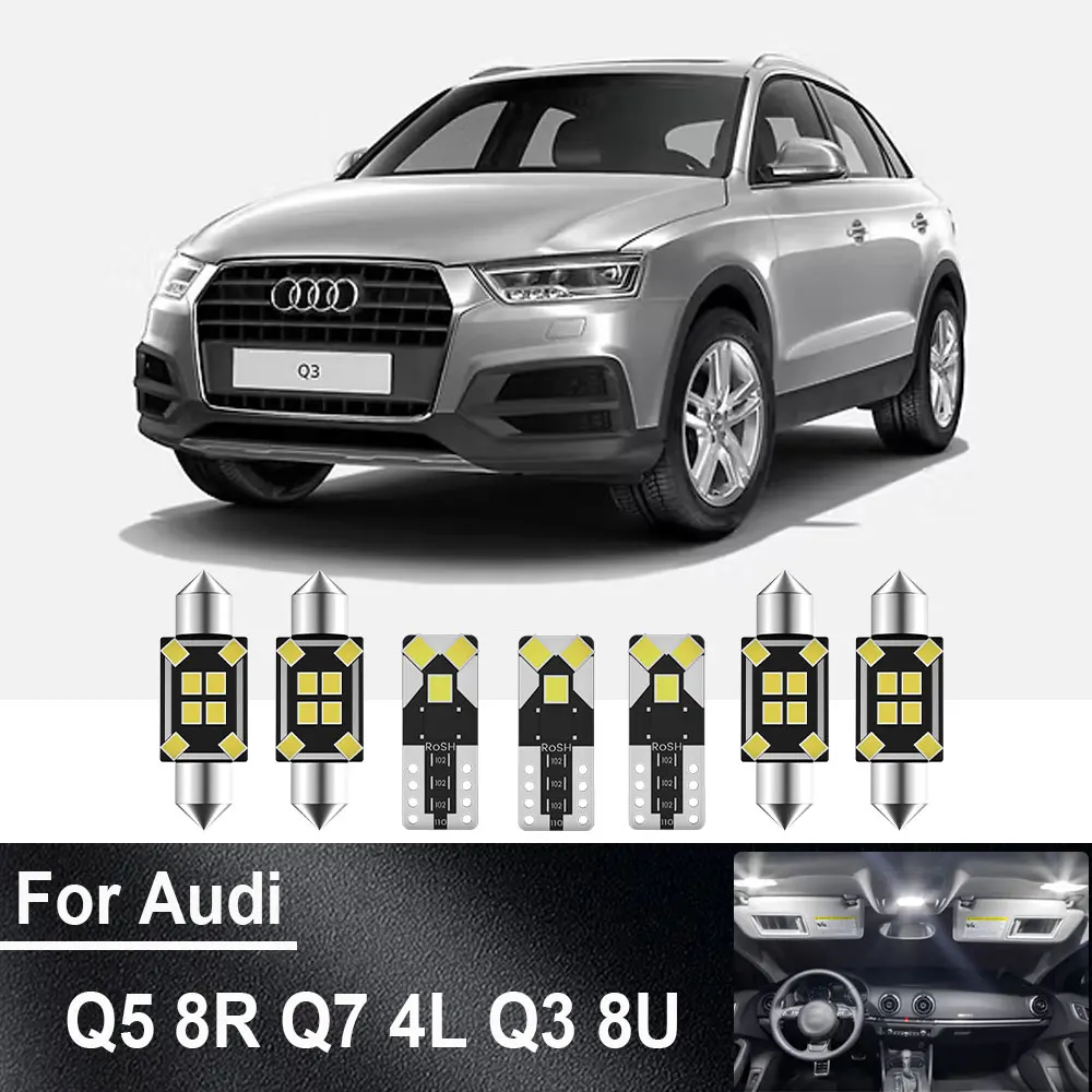 

Vehicle Canbus LED Interior Dome Reading Light Trunk Lamp Kit For Audi Q3 8U Q5 8R SQ5 Q7 4L 2008 2010 2011 2012 2013 2014 2015