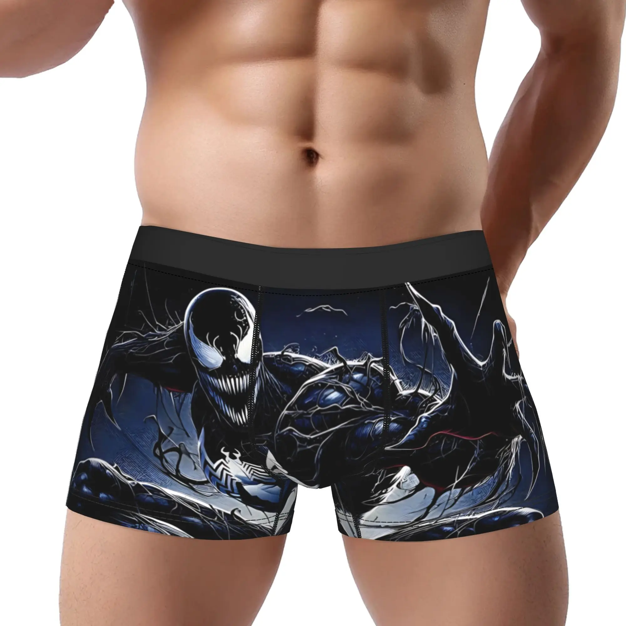 

Мужские трусы-боксеры Venom для взрослых 18+, сексуальные шорты, нижнее белье для мужчин