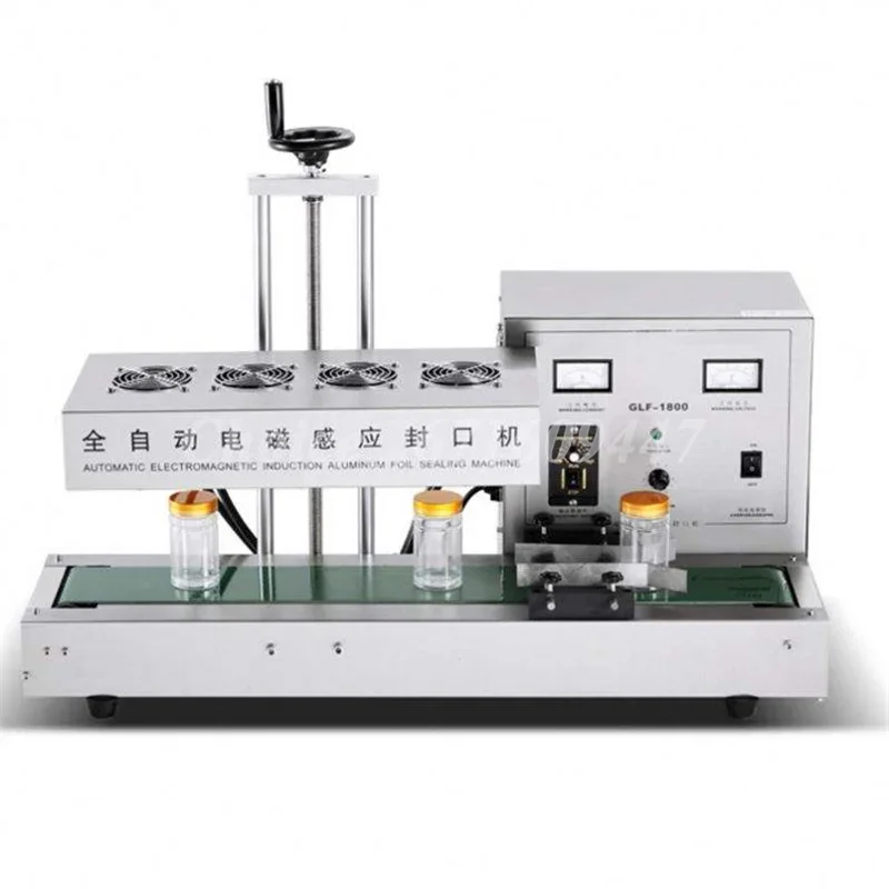 Sellador de tapa de caja de escritorio, máquina de cierre de papel de aluminio, inducción electromagnética continua, automática, Comercial