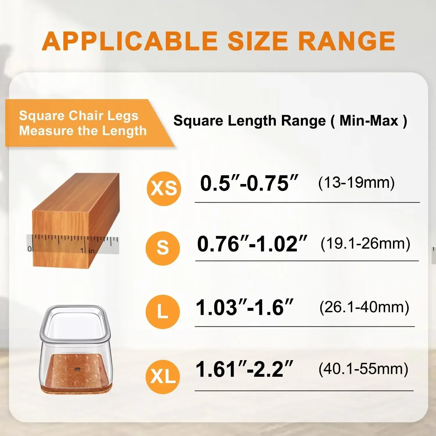 24 Buah Pelindung Lantai Kaki Kursi untuk Lantai Kayu Keras, Penutup Kursi Silikon Penutup Bantalan Furnitur Slider dengan Bagian Bawah Teras Dibungkus