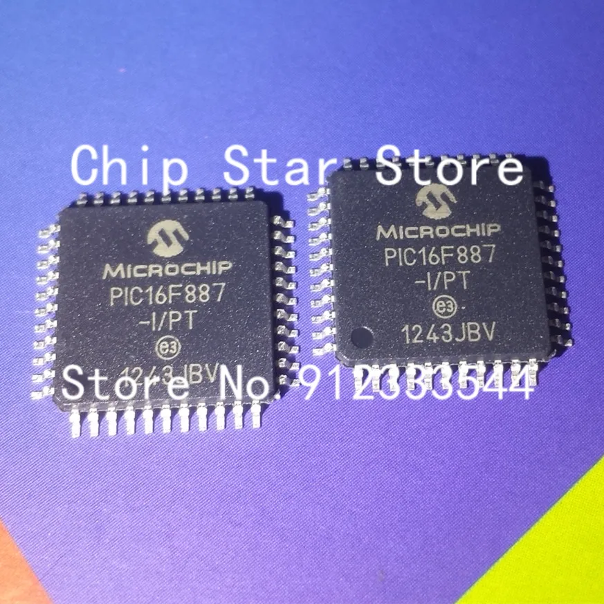 5-50pcs  PIC16F887-I/PT PIC16F887 QFP44 8Bit MCU Flash PIC16 Family PIC16F8XX Series Microcontrollers 100%New And Original