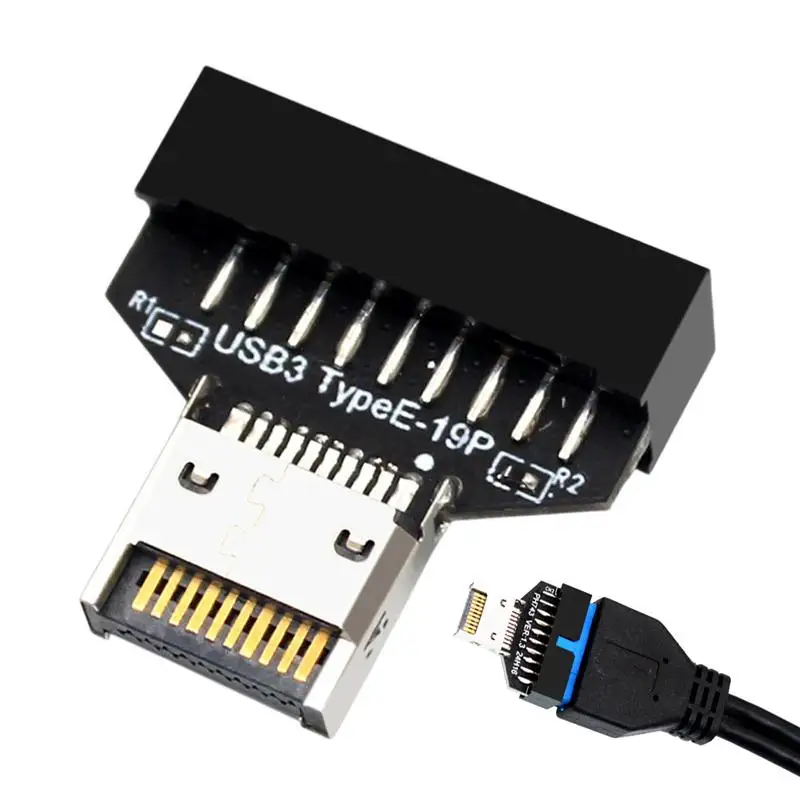 1pcs USB3.2 Type-E 20Pin to USB 19P Chassis Front USB Type A Type C Extension Adapter for Desktop Motherboard