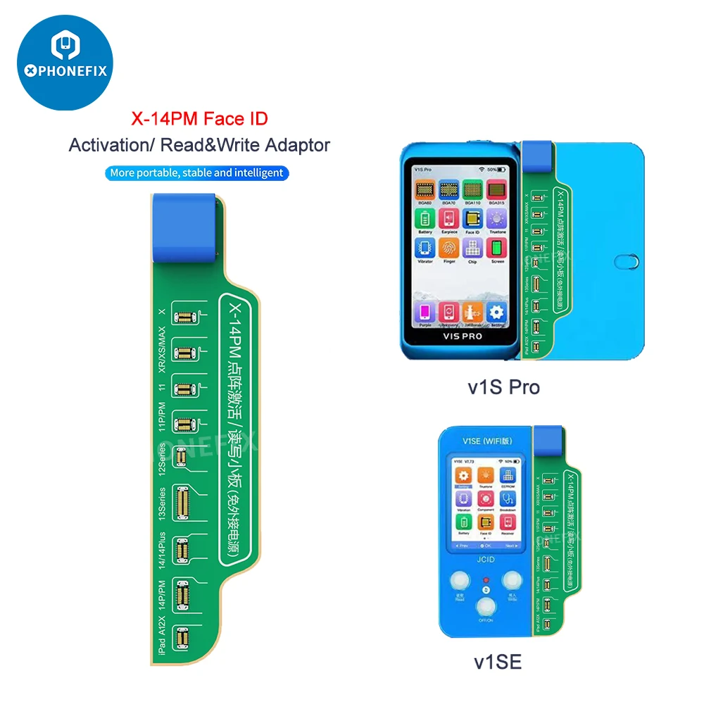 Jcidフェイスプロテクションケーブル,iPhone X-14PM用のフレックスケーブル,保護フェイスid,ジャンプ配線なし,ドットマトリックス,読み取り,書き込みテスト