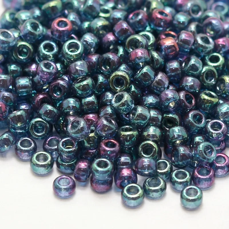 Japan Miyuki Round Beads Transparent Rainbow Round Rocailles Glass Seed Beads for Jewelry Making