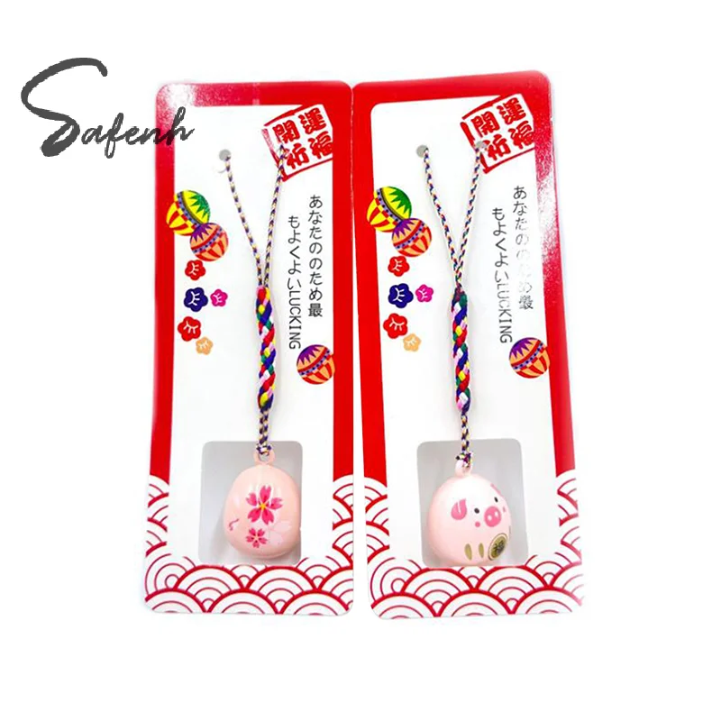 Sakura Japanese Daruma Water Sound Bell Tumbler Fully Enclosed Bell Charm Little Pig Daruma Water Sound Bell