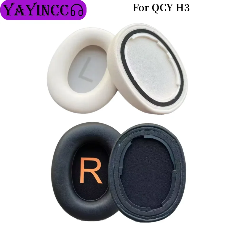 

1 Pair Replacement Foam Ear Pads Pillow Cushion Cover With plastic buckle For QCY H3 Ear Pads Headphone repair parts
