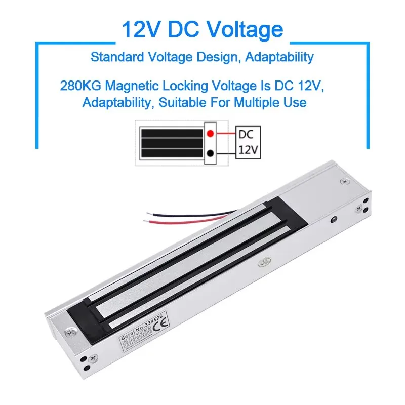 Electric Magnetic Door Lock 280kg 600lbs 5LEVEL Lower Temperature More intelligence Control Stable electromagnetic electronics