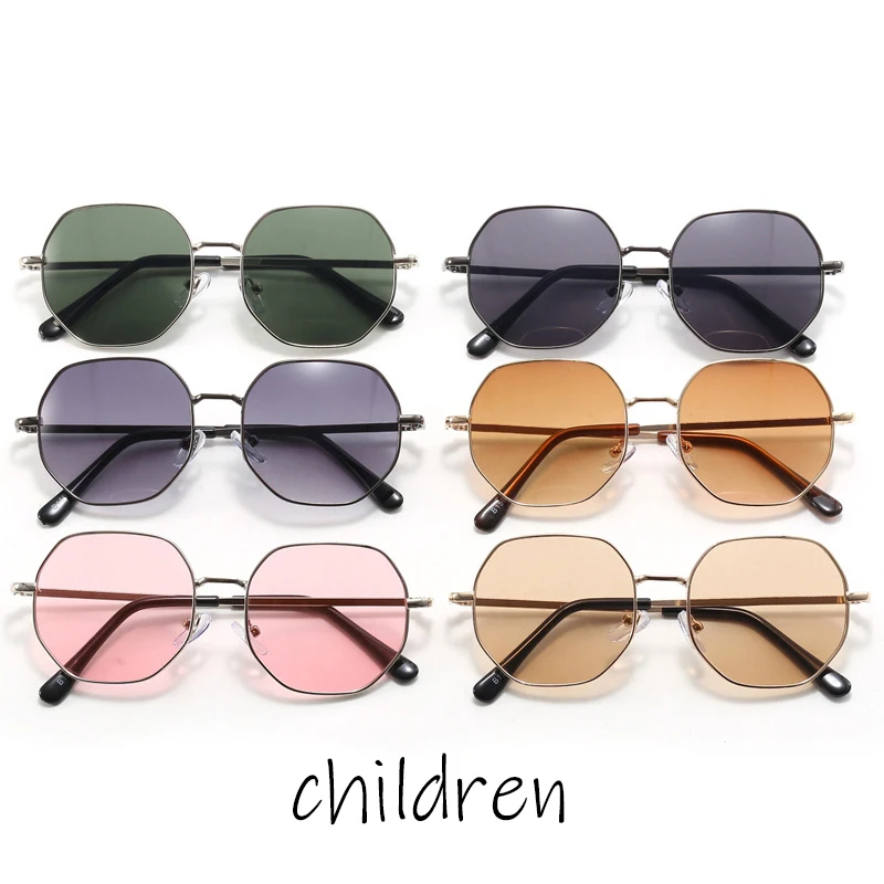 Neue gerade Metalls onnen brille, klassische Kinder brille für Jungen und Mädchen