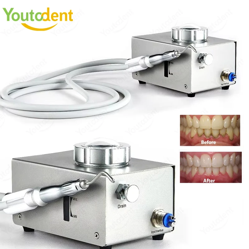Dental Air Flow Prophy Unit Desktop Sandblasting Machine Teeth Cleaning Polisher for Remove Stains Dental Clinic Equipment
