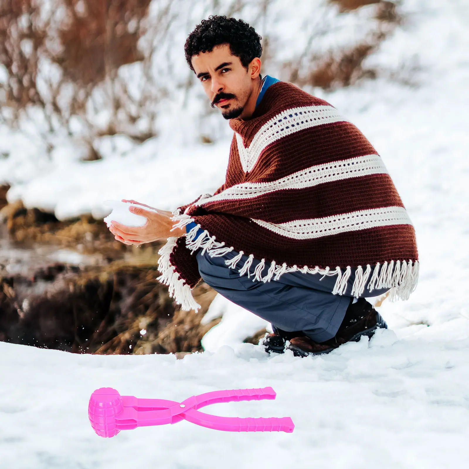 Abrazaderas para niños, herramientas compactas de superficie lisa, diversión familiar al aire libre, juguetes de nieve, 2 uds.