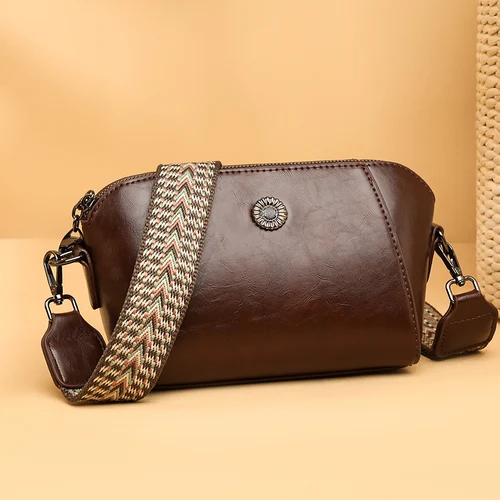 Bolsos de hombro de cuero para mujer, bolsos cruzados de lujo, bolsos de mensajero de diseñador, a la moda