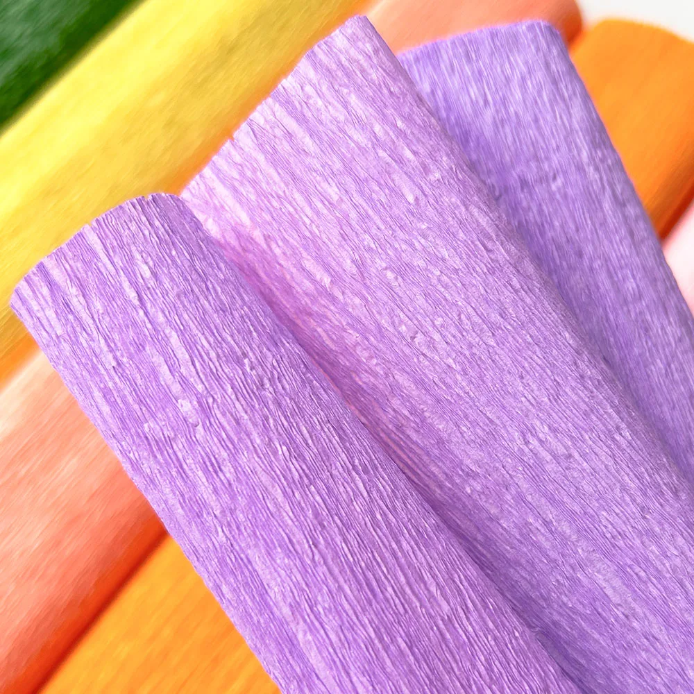 250*25cm Colored Crepe Paper Roll Origami Crinkled Craft DIY Flowers Decoration Gift Wrapping Paper