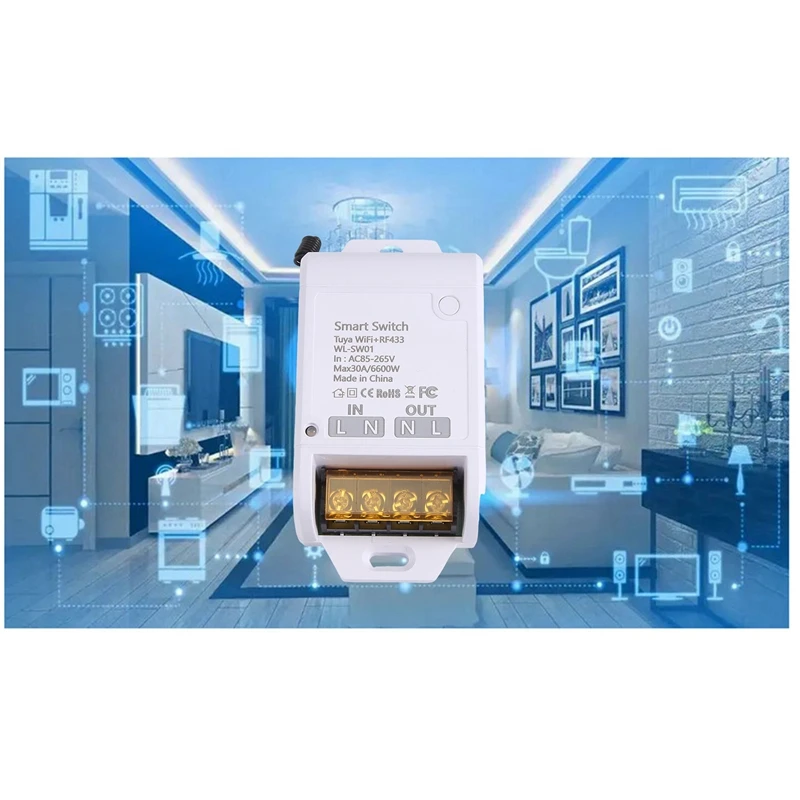 Zigbee graffiti wifi ein/aus 30a wifi rf433 hoch leistungs fernbedienung sprach lampe smart switch