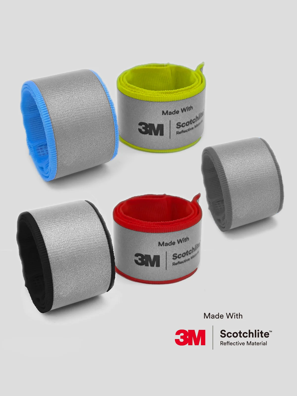 Salzmann High Visibility Reflective Slap Wrap – Safety Armband for Night Running, Cycling, Walking - Made with 3M Scotchlite